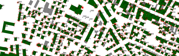 A screenshot of part of the map being edited in QGIS