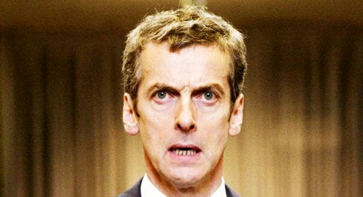 The face of Malcolm Tucker, played by Peter Capaldi