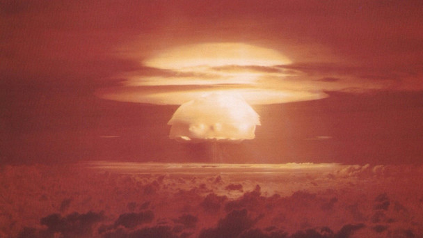 Explosion from the Castle Bravo nuclear weapon test in 1954