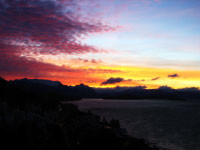 A beautiful sunset over Lake Llao Llao, Bariloche