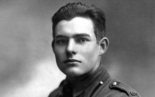‘Papa’. A photograph of Ernest Hemingway from 1918, a few years before he took the nickname